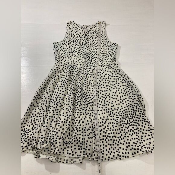 41 Hawthorn Dress Women’s L White Black Polka Dot Fit & Flare Sleeveless Chic - Picture 10 of 10